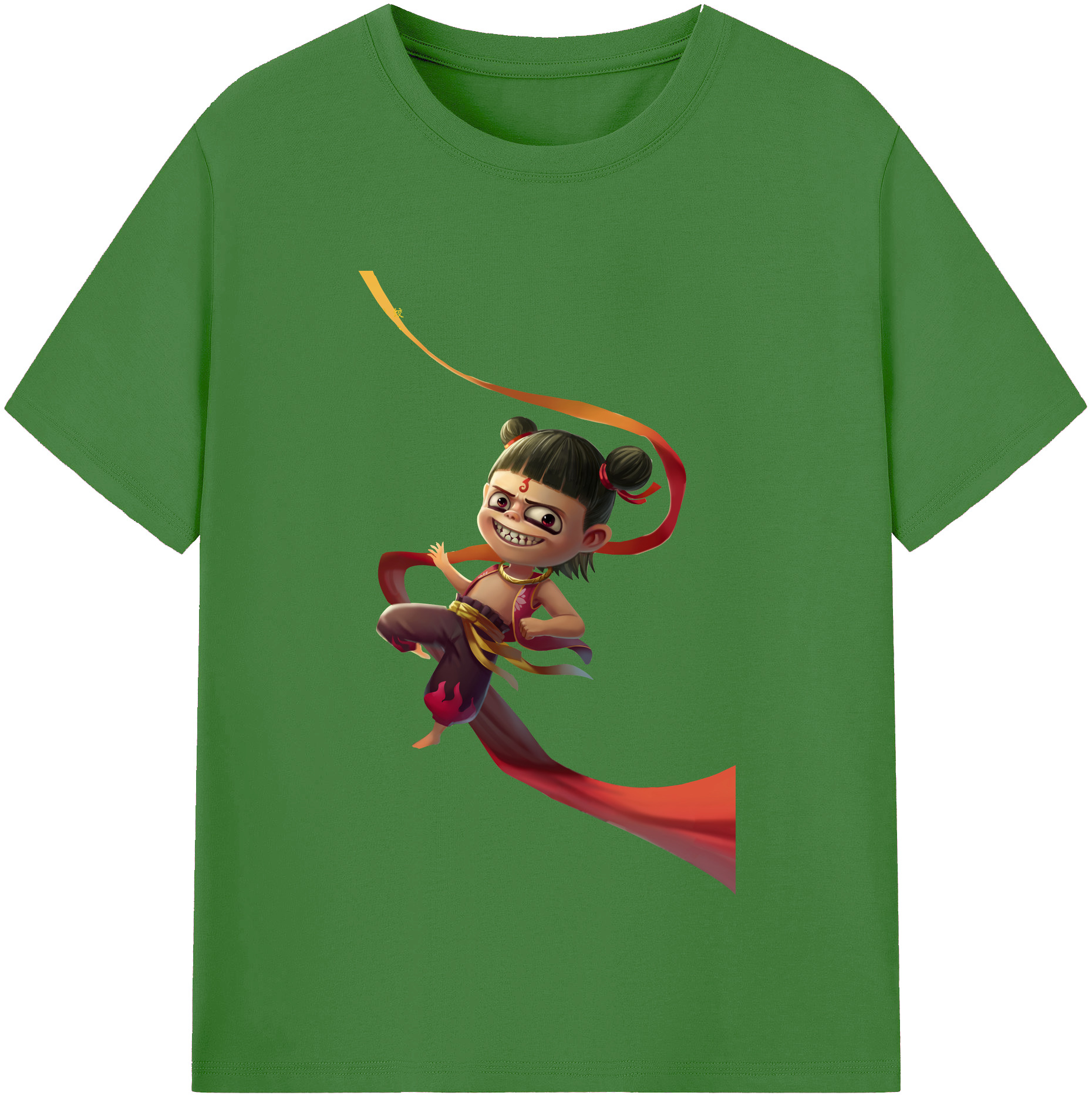 （画像用） Ne Zha 2 ナタ 魔童の大暴れ レディースカジュアルプリントTシャツ（綿100％）